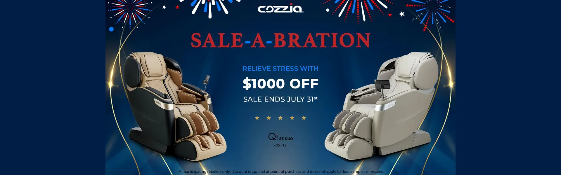 Cozzia 4th of July sale